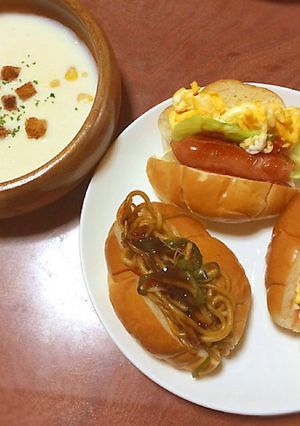 息子の洋食朝ごはん-レシピのメイン写真