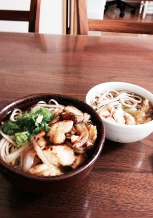 【幼児食】鳥なんばん風ささ身蕎麦-レシピのメイン写真
