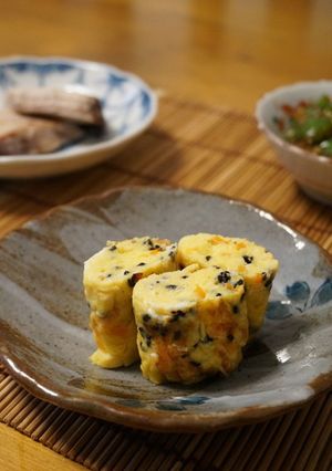 卵1つで☆人参と胡麻の厚焼き卵-レシピのメイン写真