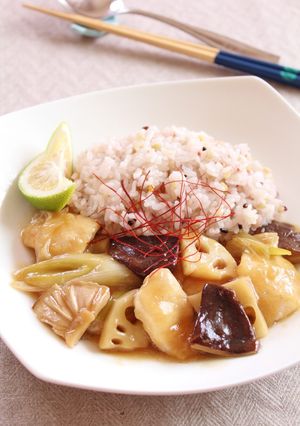 鶏とご当地「乾椎茸」の甘辛丼-レシピのメイン写真