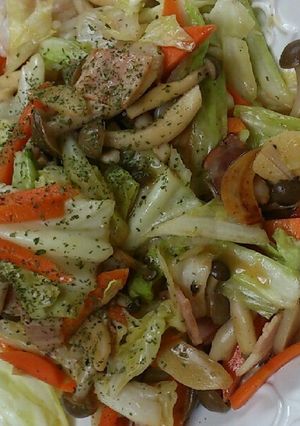 ペペロンチーノ風、野菜炒め(^.^)-レシピのメイン写真
