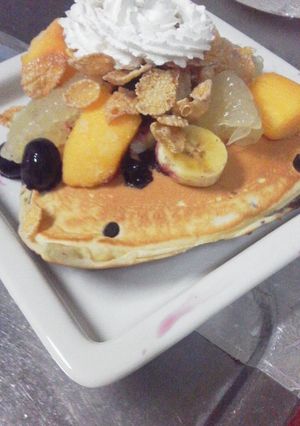 フルーツいっぱいパンケーキ-レシピのメイン写真
