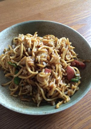 冷蔵庫の残り物で☆そばめし-レシピのメイン写真