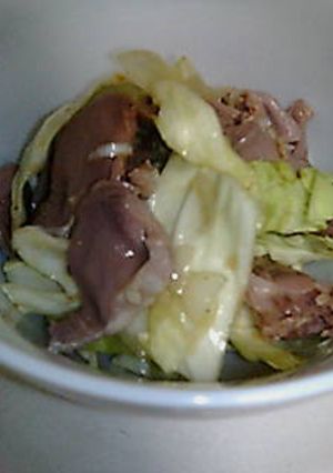 砂肝とキャベツのおつまみ-レシピのメイン写真