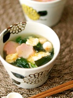 ほうれん草とお麩のかき玉みそ汁-レシピのメイン写真