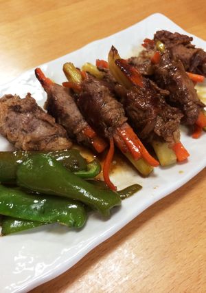 細切れ肉で！牛肉のアスパラガス巻き-レシピのメイン写真