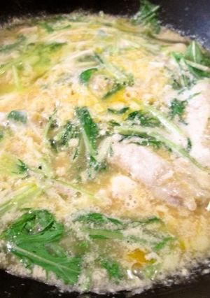 水菜とタラのカルボナーラ風-レシピのメイン写真