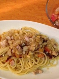 刺身用アジで☆レモン風味スパゲッティ-レシピのメイン写真