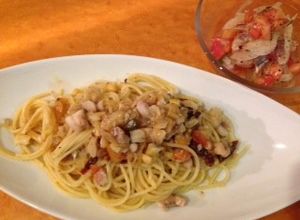 刺身用アジで☆レモン風味スパゲッティ-レシピのメイン写真