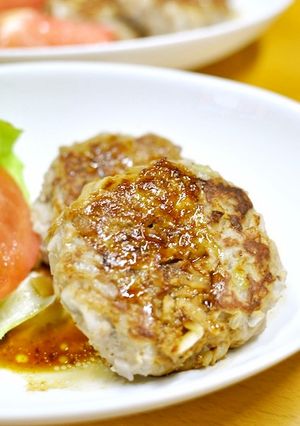 簡単◎長芋玉ねぎ豚肉の健康ハンバーグ-レシピのメイン写真