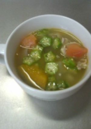 夏野菜のキラキラスープ-レシピのメイン写真