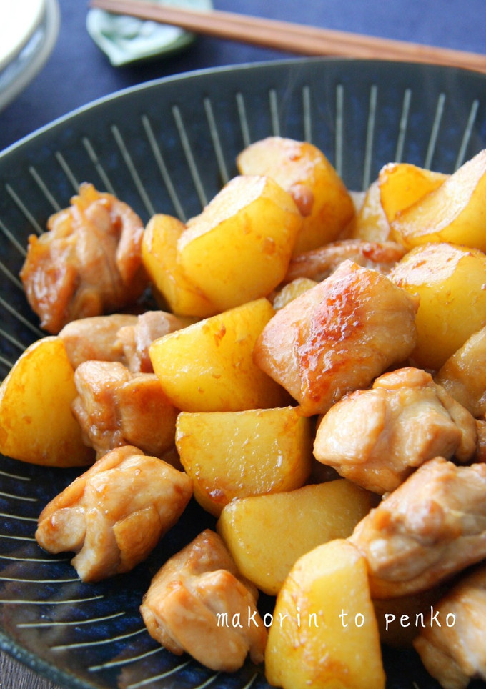 簡単！鶏もも肉とじゃがいもの照り焼き-レシピのメイン写真