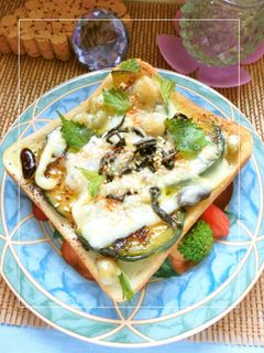 紫蘇香る❀お豆と南瓜の和トースト-レシピのメイン写真