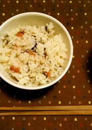 わかめと梅肉混ぜごはん-レシピのメイン写真