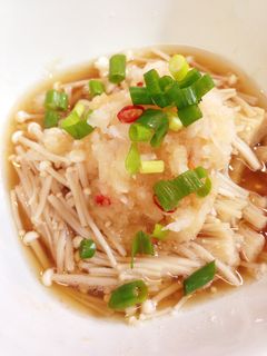 レンジで簡単ヘルシー!エノキおろしポン酢-レシピのメイン写真