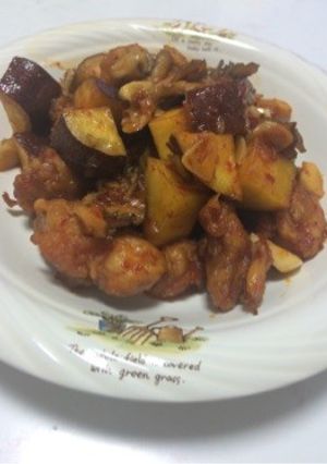 さつま芋と鶏肉の炒め物-レシピのメイン写真