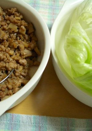 豚ひき肉のレタス包み-レシピのメイン写真