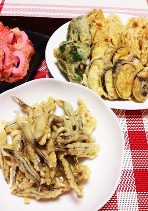 衣がgoodな♡きびなごとお野菜の天ぷら-レシピのメイン写真