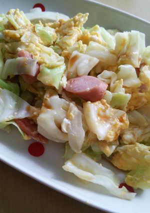 醤油をかけて食べるキャベ炒め♪-レシピのメイン写真