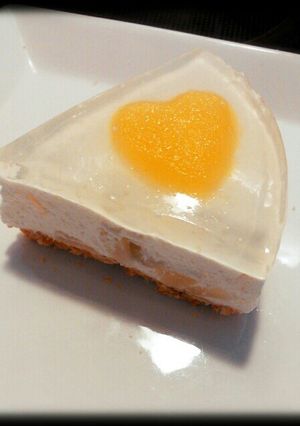 ゼリーでcuteに♡桃のムースケーキ-レシピのメイン写真