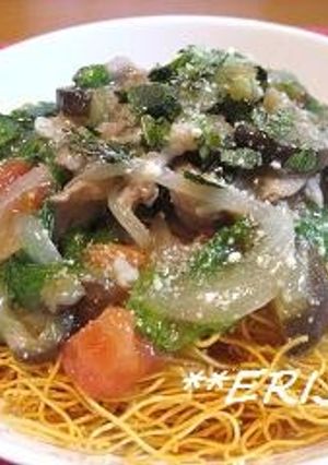 夏野菜DEイタリアン風皿うどん～♪♪-レシピのメイン写真