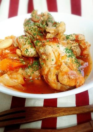 簡単！チキンのトマト煮込み-レシピのメイン写真