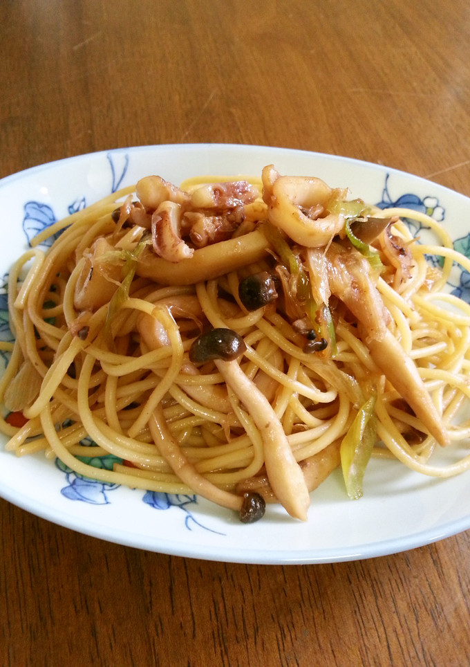 糀の実にんにくで作るイカの和風パスタ-レシピのメイン写真
