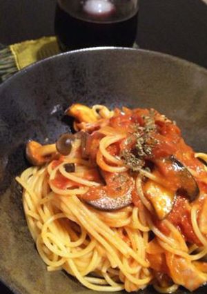 トマトと茄子のパスタ♪-レシピのメイン写真