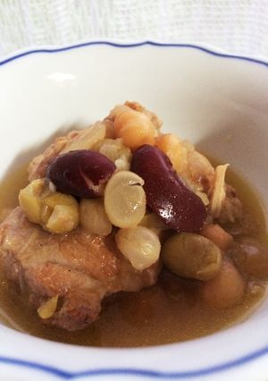 豚肉と豆の煮込み (圧力鍋使用)-レシピのメイン写真