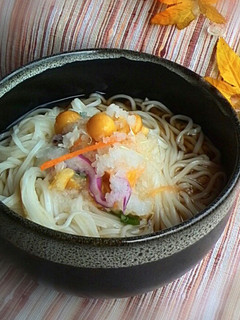 残ったらなめこおろし素麺~♪-レシピのメイン写真