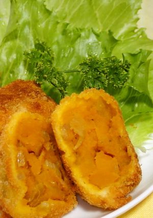 かぼちゃコロッケ♪かぼちゃの煮物リメイク-レシピのメイン写真