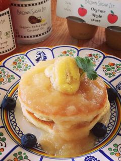 【アップルソース】バナナパンケーキ-レシピのメイン写真