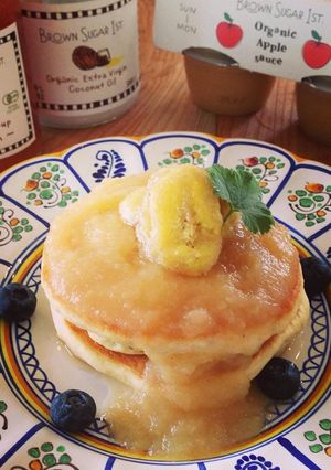 【アップルソース】バナナパンケーキ-レシピのメイン写真