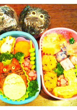 キャラ弁♪となりのトトロハンバーグ弁当-レシピのメイン写真