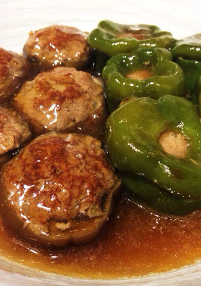 ピーマンとなすの肉詰め☆和風あんソース-レシピのメイン写真