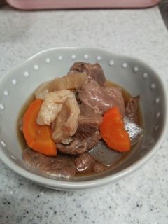 圧力鍋 めんつゆで牛すじ煮込み-レシピのメイン写真