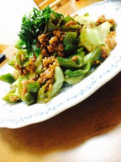 ひき肉のしそみそ炒め(^^)♪-レシピのメイン写真