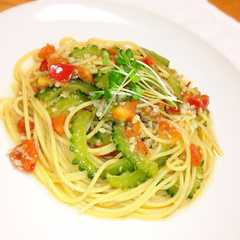 A picture of ゴーヤのアンチョビガーリックパスタ♡.