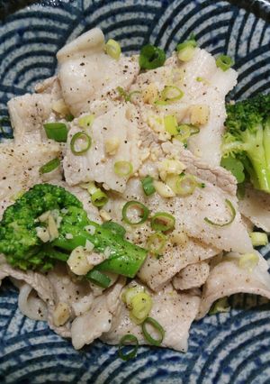 簡単、ゆで豚バラの刻みにんにく和え-レシピのメイン写真