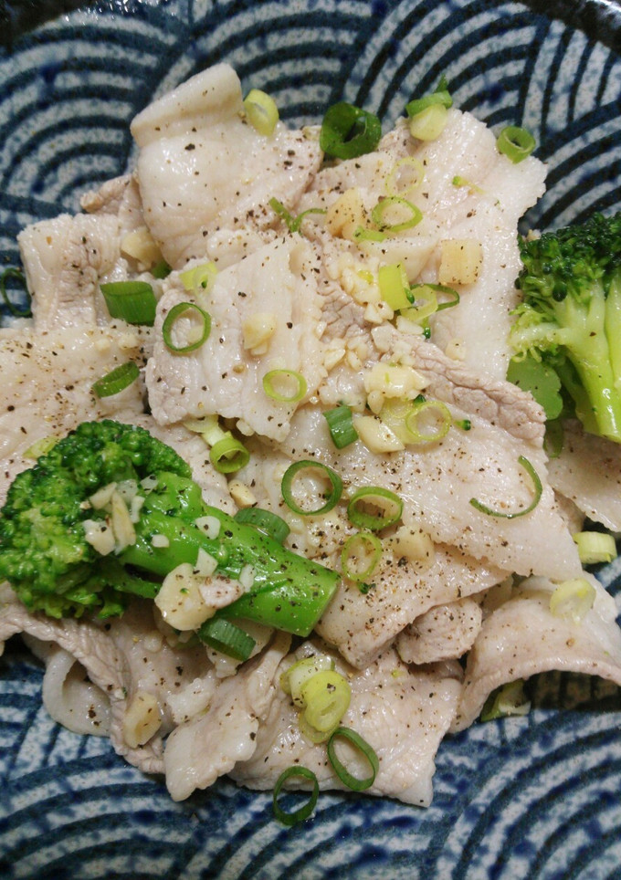 簡単、ゆで豚バラの刻みにんにく和え-レシピのメイン写真