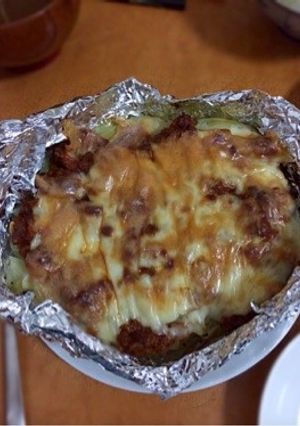 ミートソースでポテトグラタン！-レシピのメイン写真