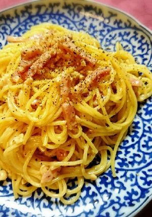 簡単☆焦がし醤油で納豆カルボナーラ-レシピのメイン写真