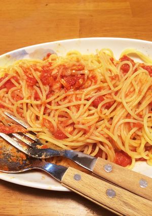 簡単！10分！ツナのトマトソースパスタ-レシピのメイン写真