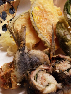 かぼちゃの天ぷらと鰯の梅しそ巻き揚げ-レシピのメイン写真