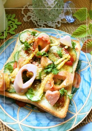 魚ニソ×胡瓜のスパイシートースト-レシピのメイン写真