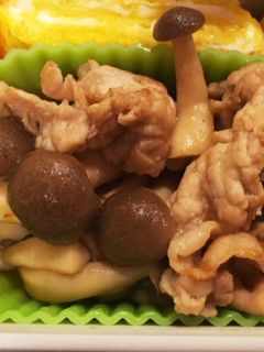 お弁当に☆しめじと豚こまのポン酢炒め-レシピのメイン写真