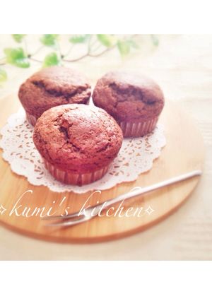 ココアマフィン♡マーガリンHM加糖ココア-レシピのメイン写真