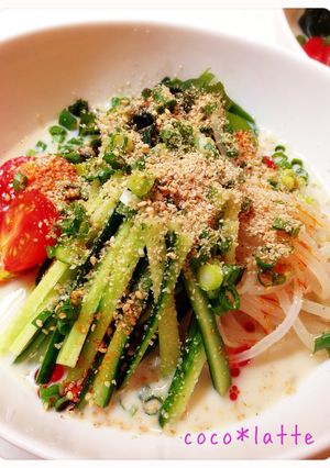 豆乳＊冷やし＊坦々そうめん-レシピのメイン写真