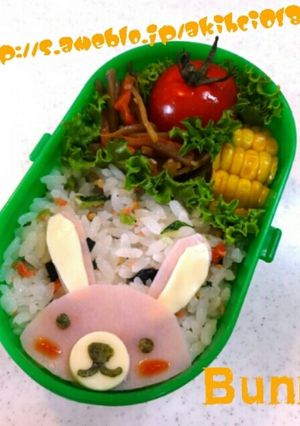 初心者／ウサギさん　キャラ弁-レシピのメイン写真