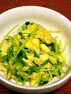 豆苗とふんわり卵の炒め物-レシピのメイン写真